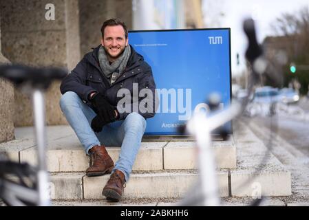 Sebastian Lambrecht, Student an der Medizinischen Fakultät der Technischen Universität München (TUM), begann eine Petition für faire Bedingungen im Praktischen Jahr, zusammen mit dem Bund die Vertretung der Medizinstudenten. [Automatisierte Übersetzung] Stockfoto