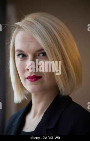 Laura Sophie Dornheim, Sprecherin für die tech Start-up der Chancengleichheit, in München. [Automatisierte Übersetzung] Stockfoto