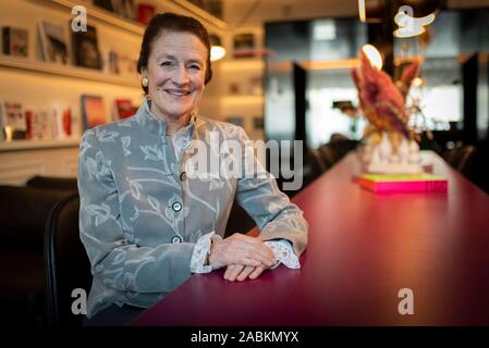 Unicef Executive Director Henrietta Fore posiert für ein Foto im Hochformat auf Samstag, den 16. Februar 2019 im Roomers Hotel in München (Oberbayern). [Automatisierte Übersetzung] Stockfoto