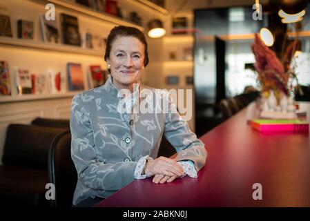 Unicef Executive Director Henrietta Fore posiert für ein Foto im Hochformat auf Samstag, den 16. Februar 2019 im Roomers Hotel in München (Oberbayern). [Automatisierte Übersetzung] Stockfoto