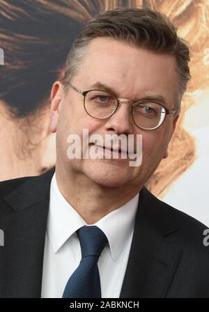 DFB-Präsident Reinhard Grindel bei der Filmpremiere von "Trautmann" am Münchner Malthäserkino. [Automatisierte Übersetzung] Stockfoto