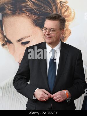 DFB-Präsident Reinhard Grindel bei der Filmpremiere von "Trautmann" am Münchner Malthäserkino. [Automatisierte Übersetzung] Stockfoto