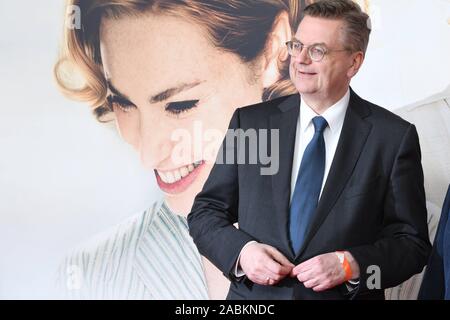 DFB-Präsident Reinhard Grindel bei der Filmpremiere von "Trautmann" am Münchner Malthäserkino. [Automatisierte Übersetzung] Stockfoto