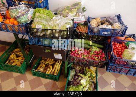 Die Aschenbrösel Verein trifft sich einmal im Monat in der nachbarschaftstreff * * bei Danklsalon Danklstraße 11 in Sendling und Köche ein Menü mit Senioren, bedürftige Menschen und andere Nachbarn von foodsharing Essen. [Automatisierte Übersetzung] Stockfoto