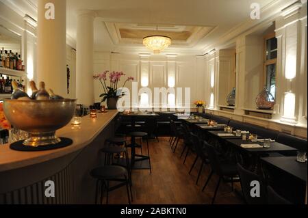 Das Restaurant 'Trichards Restaurant" in Reitmorstraße 21 im Lehel. [Automatisierte Übersetzung] Stockfoto