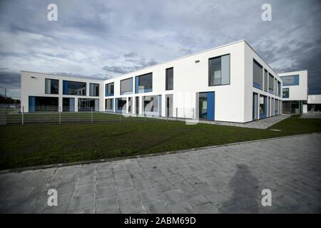 Das Gymnasium München Nord, eine "Eliteschule des Sports", in der knorrstraße 171. [Automatisierte Übersetzung] Stockfoto