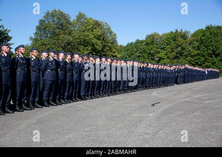 Soldaten an der abschließenden Appell der Officer Training auf dem Flugplatz Fürstenfeldbruck. [Automatisierte Übersetzung] Stockfoto