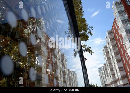 Neuigkeiten aus der 'Welfengarten" Projekt der Bayerische Hausbau auf dem ehemaligen Paulaner Standort im Stadtteil Au-Haidhausen, Neuigkeiten aus der "Welfengarten" Projekt der Bayerische Hausbau auf dem ehemaligen Paulaner Standort im Stadtteil Au-Haidhausen. [Automatisierte Übersetzung] Stockfoto