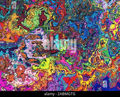 Bunte LSD-WALLPAPER Stockfoto