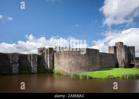 Caerphilly Castle in Südwales Stockfoto