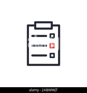 Vektor Checkliste Symbol prüfen, Vektor, Abbildung Stock Vektor