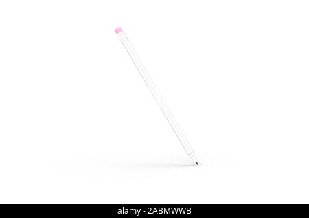 Hand Zeichnung Bleistift 3D-Rendering auf Weiß Stockfoto