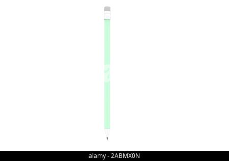 Hand Zeichnung Bleistift 3D-Rendering auf Weiß Stockfoto