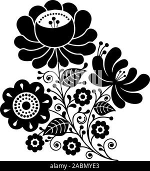 Vector Flower Designs und Hintergrund und Grenzen Stockfoto