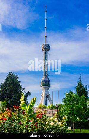 Fernsehturm in Taschkent, Usbekistan, zweithöchste Struktur in Zentralasien Stockfoto