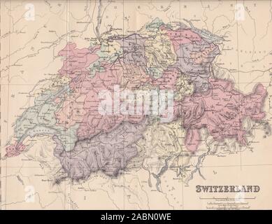 1800 Karte der Schweiz Stockfoto