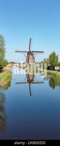 Wasser pumpen Mühle "De Goudriaanse Molen, Goudriaan, Zuid-Holland Stockfoto