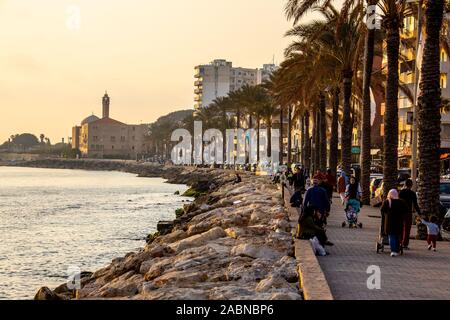 Meer-, Reifen-, Libanon Stockfoto