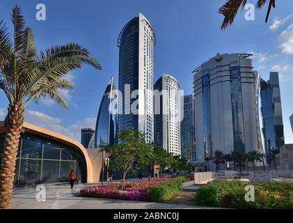 Doha, Katar - Nov 21. 2019. Außenlobby DECC U-Bahn-Station Stockfoto