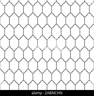 Arabisch nahtlose Muster grid Laterne formen Fliesen. Stock Vektor