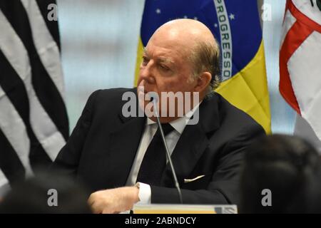 Sao Paulo, Brasilien. 28. Nov 2019. SÃO PAULO, SP - 28.11.2019: O BRASIL KEINE GESCHÄFTSTÄTIGKEITEN - Márcio Olivio Fernandes da Costa, in der jährlichen Sitzung Brasilien in Doing Business, organisiert von FECOMERCIO SP und des Generalsekretariats der Präsidentschaft der Republik, dieser Donnerstag teilnimmt, (28) in São Paulo. (Foto: Roberto Casimiro/Fotoarena) Credit: Foto Arena LTDA/Alamy leben Nachrichten Stockfoto