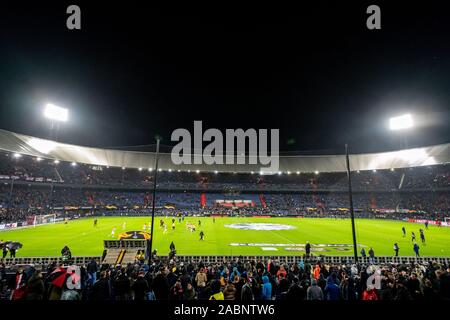 Rotterdam, Niederlande. 28 Nov, 2019. - Feyenoord Rotterdam - Förster, Fußball, Saison 2019/2020, Europa League, Stadion Feijenoord de Kuip, 28-11-2019, Stadion Übersicht Credit: Pro Schüsse/Alamy leben Nachrichten Stockfoto