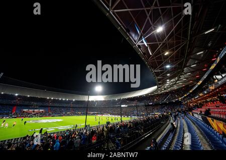 Rotterdam, Niederlande. 28 Nov, 2019. - Feyenoord Rotterdam - Förster, Fußball, Saison 2019/2020, Europa League, Stadion Feijenoord de Kuip, 28-11-2019, Stadion Übersicht Credit: Pro Schüsse/Alamy leben Nachrichten Stockfoto