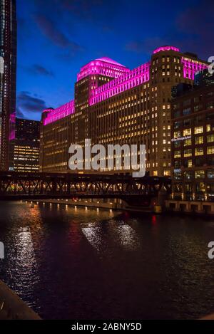 Merchandise Mart, einem berühmten Art déco-Gebäude 1930, Chicago, Illinois, USA Stockfoto