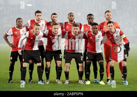 Rotterdam, Niederlande. 28 Nov, 2019. ROTTERDAM, 24-11-2019, Stadion De Kuip, Fußball, Saison 2019/2020, Europa League. Foto des Teams während des Spiels Feyenoord - Förster. Credit: Pro Schüsse/Alamy leben Nachrichten Stockfoto