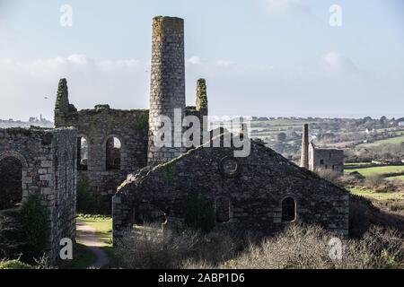 Januar 2018 - Corwall Mining Trail - Devoran nach Portreath mit Mark Rowe Stockfoto