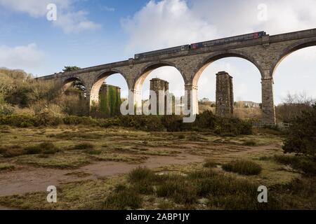 Corwall Mining Trail - Devoran nach Portreath - Carnon Valley Railway Viaduct Stockfoto