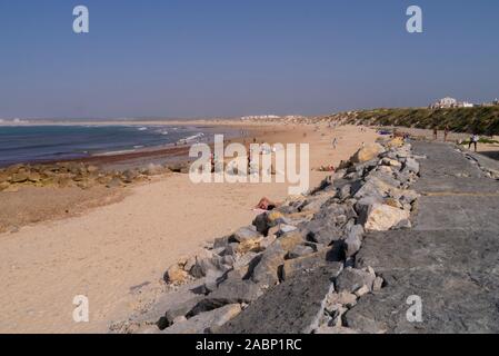 Gamboa Strand in Peniche Portugal Stockfoto