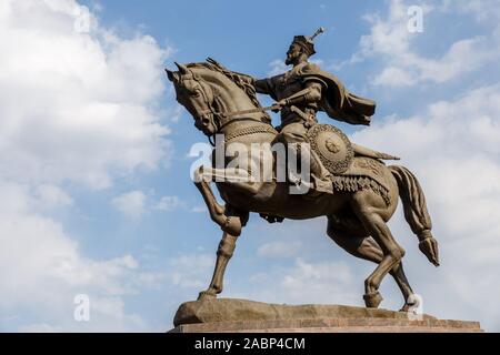 Taschkent, Usbekistan - November 3, 2019: Amir Timur Monument. Denkmal für Amir Timur in der Amir Timur Platz in Taschkent, Usbekistan. Stockfoto