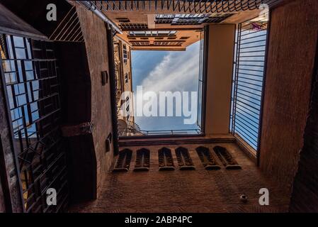 Schönen Barcelona Innenhof Vista, Katalonien Stockfoto