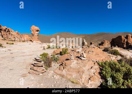 Valles de Rocas, Piedras Rocas, Copa del Mudo, südlichen Altiplano, in Bolivien, in Lateinamerika Stockfoto