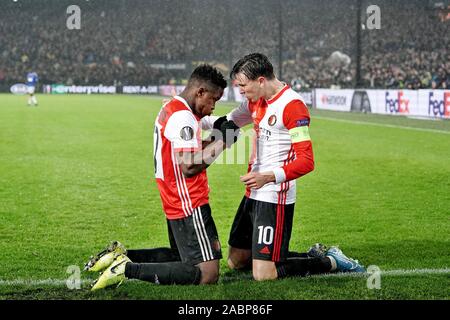 Rotterdam, Niederlande. 28 Nov, 2019. ROTTERDAM, 24-11-2019, Stadion De Kuip, Fußball, Saison 2019/2020, Europa League. Während des Spiels Feyenoord - Förster Credit: Pro Schüsse/Alamy leben Nachrichten Stockfoto