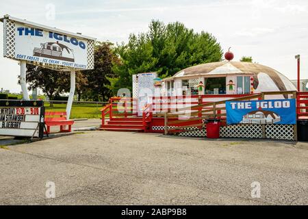 Das Iglu weichen Einfrieren, 462 East Main Street, Everett, PA Stockfoto