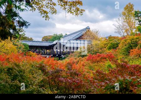 Tofuku-ji in Kyoto/Japan mit Herbstlaub Stockfoto