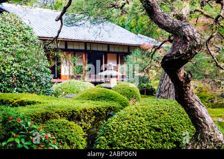 Unryu-in Tempel, Kyoto: Zentrale Japanischen Garten. Stockfoto