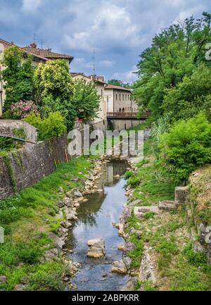 Greve Fluss in Greve in Chianti, Provinz Siena, Toskana, Italien Stockfoto