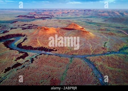 Luftaufnahme des, Chichester Millstream National Park, Westaustralien Stockfoto