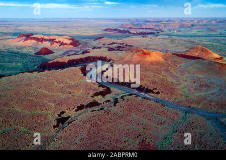 Luftaufnahme des, Chichester Millstream National Park, Westaustralien Stockfoto