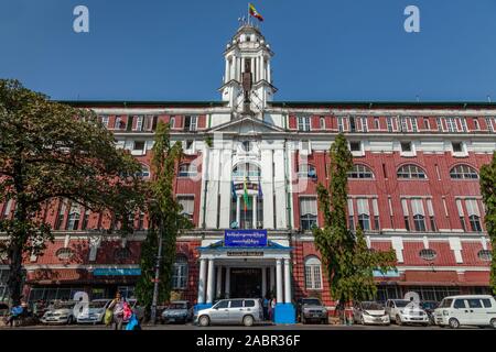 Die Yangon Zollamt Gebäude, Yangon, Myanmar. Stockfoto