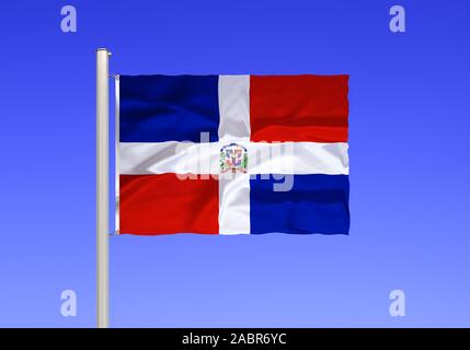 Flagge von Dominikanische Republik Stockfoto
