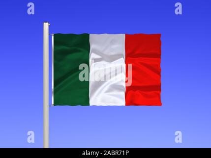 Flagge von Italien, Rom, Europa, Stockfoto