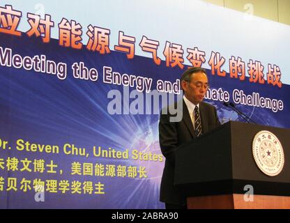 Juli 15, 2009 - Energieminister Steven Chu und US-Handelsminister Gary Locke reiste nach China vom 14. Juli bis 17. Stockfoto