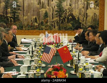 Juli 15, 2009 - Energieminister Steven Chu und US-Handelsminister Gary Locke reiste nach China vom 14. Juli bis 17. Stockfoto