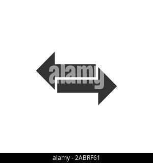 Transfer Pfeilsymbol. Vector Illustration, flache Bauweise Stock Vektor