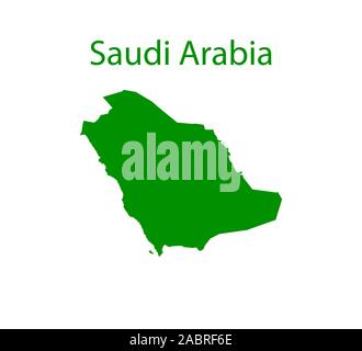 Saudi-arabien Karte auf weißem Hintergrund. Vector Illustration. Stock Vektor