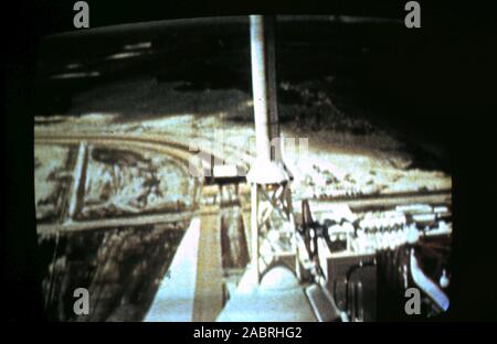 Teleclip - Unbekannt 'Apollo' Space Mission - Foto direkt vom Farb-TV in Großbritannien von "Harry" (Die unbekannter Fotograf) während der Live-übertragungen im Juli 1975. Stockfoto